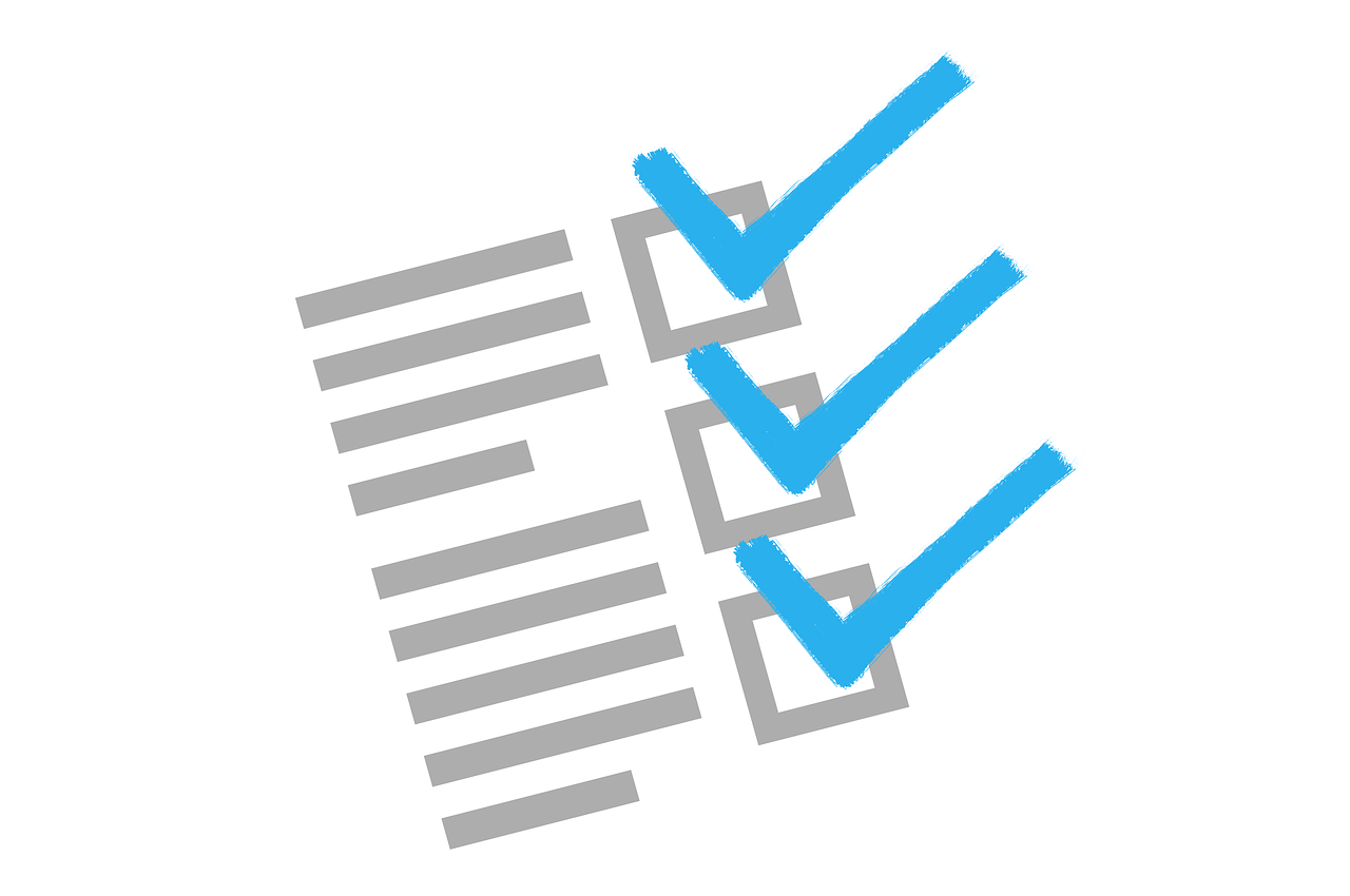 Zeichnung von einer Checkliste