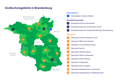 Karte Großschutzgebiete Brandenburg