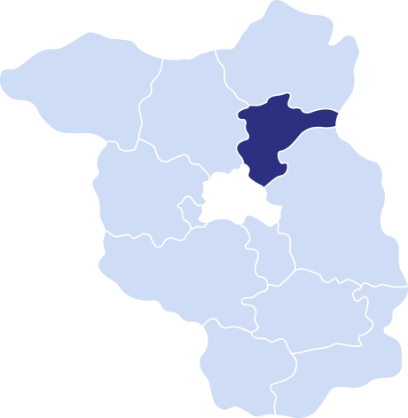 Reisegebiet Barnimer Land auf einer Karte Brandenburgs