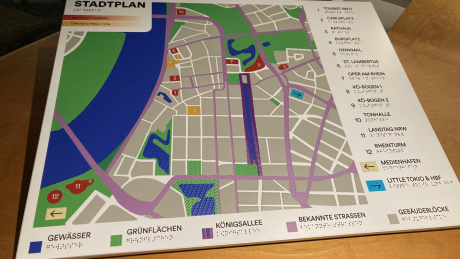 tastbarer Stadtplan Düsseldorf