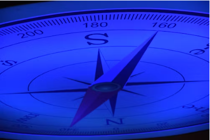 Blauer Kompass