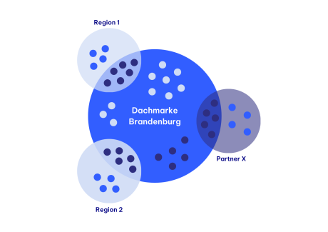 Grafik vom Aufbau der Dachmarke Brandenburg
