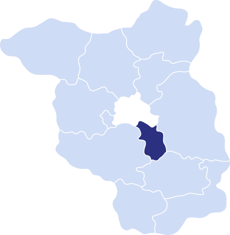 Reisegebiet Dahme-Seenland auf einer Karte Brandenburgs