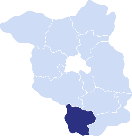 Reisegebiet Elbe-Elster-Land auf einer Karte Brandenburgs