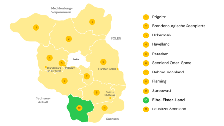 Karte Elbe-Elster-Land