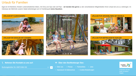 Webseite Familienpark Senftenberger See