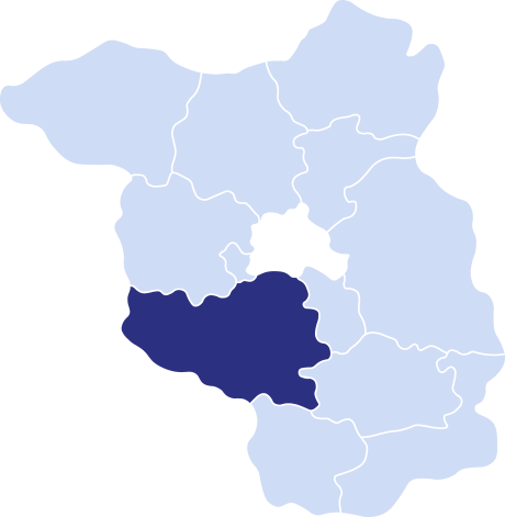 Reisegebiet Der Fläming auf einer Karte Brandenburgs