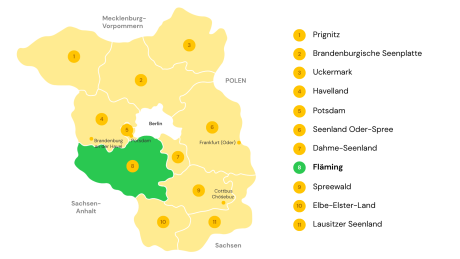 Karte Fläming