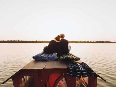 Abendstimmung auf dem Schwielochsee, südöstlich von Berlin, am Rande des Spreewaldes.