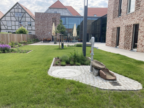 Blick in den Garten des Haus Uckermark in Angermünde