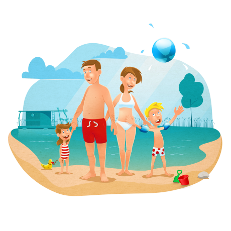 Darstellung gesellige Familien