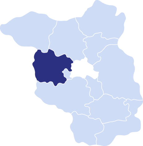 Reisegebiet Havelland auf einer Karte Brandenburgs