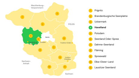 Karte Havelland