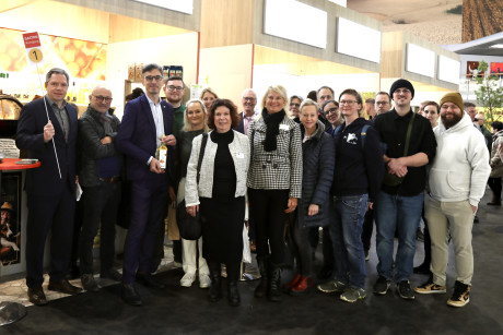 Gruppenbild Gastronomenrundgang Grüne Woche