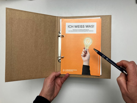 Foto vom analogen Workbook