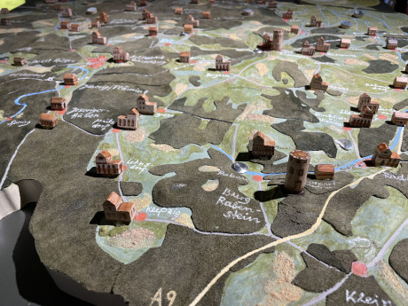 Tastbare Landschaftskarte im Naturparkzentrum Raben