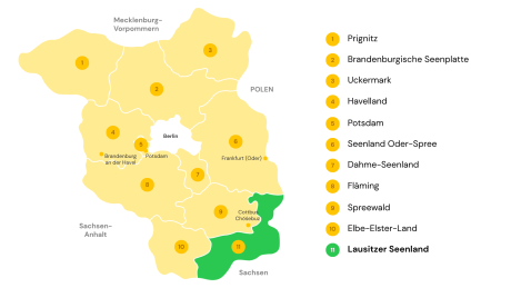 Karte Lausitzer Seenland