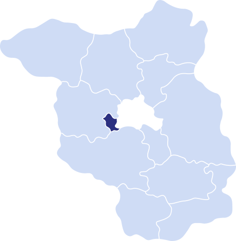Reisegebiet Potsdam auf einer Karte Brandenburgs