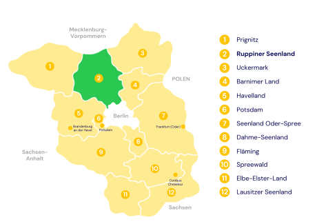Karte Ruppiner Seenland