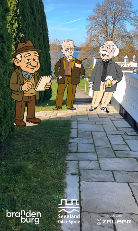 Screenshot aus der AR Anwendung Adler trifft Zander