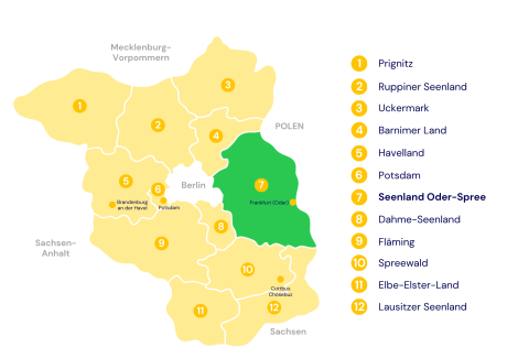 Karte Seenland Oder-Spree