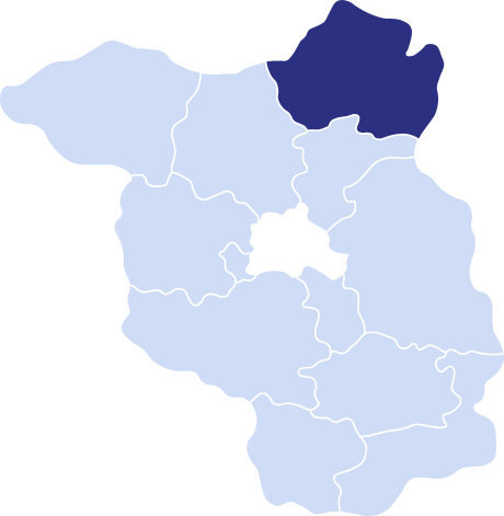 Reisegebiet Uckermark auf einer Karte Brandenburgs