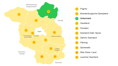 Karte Uckermark