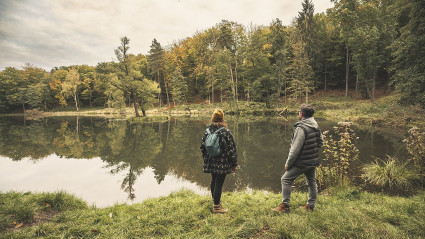 Foto von Wanderern am Teufelssee in Bad Freienwalde