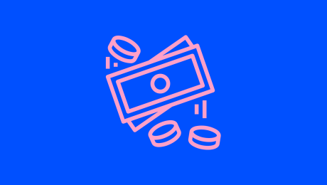 Illustration von Geldscheinen und Münzen