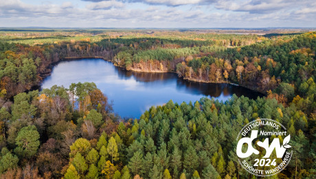 Koethener Heideseen in Luftaufnahme