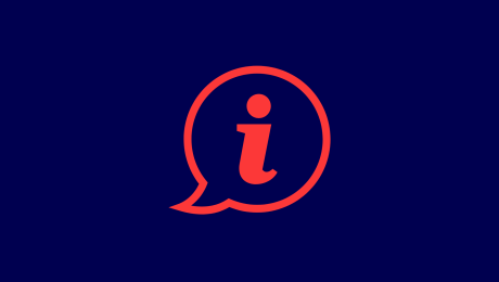 Sprechblase mit i für Information