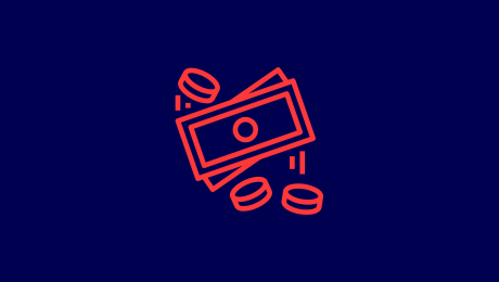 Illustration von Münzen und Geldscheinen