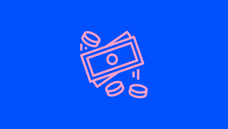 Illustration von Münzen und Geldscheinen