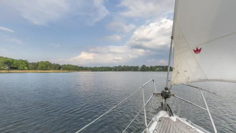 Foto vom Segelboot auf dem Scharmützelsee