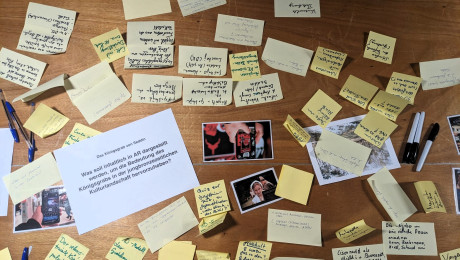 Speed idiation Ideensammlungen auf Zetteln