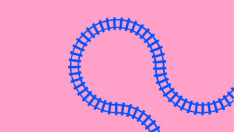 Grafik eines Schienenweges