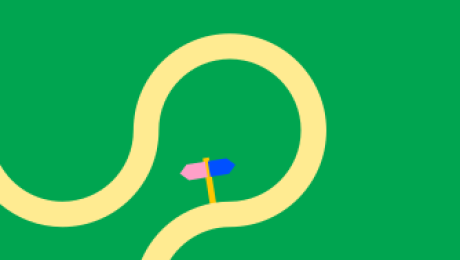 Grafik eines Wanderweges