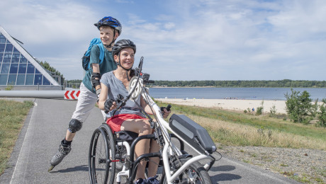 Handbiketour am Dreiweiberner See