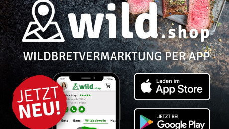 Foto von der neuen App &quot;wild.shop&quot; des Landesjagdverbandes